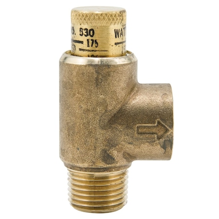 Watts 1/2 In Lead-Free Brass Poppet Type Calibrated Pressure Relief Valve 0556035